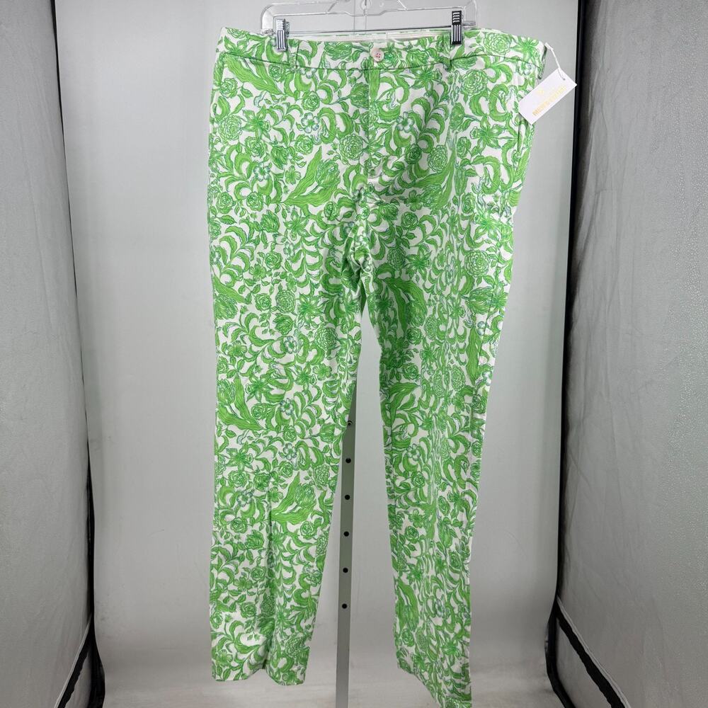Lilly Pulitzer Mizner Pants Mens 42 Green Resort White Lil Daffodil Hill Leisure
